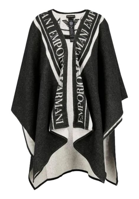 Emporio Armani Grey Poncho EMPORIO ARMANI | Scarves | 6356099A30300020